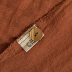 Housse De Couette 100% Lin - Terracotta