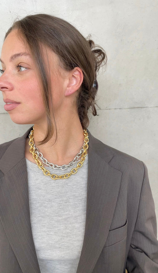Collier Striped Bold Chain