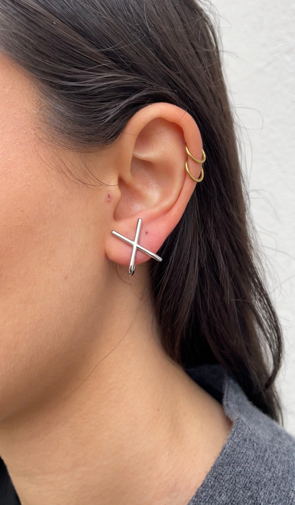 Boucles D'Oreilles Cross