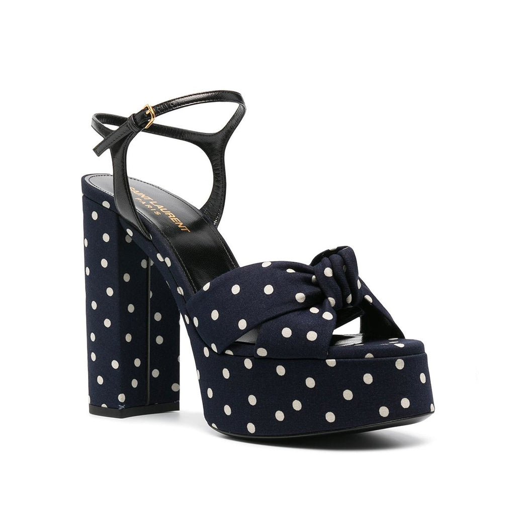Sandales Saint Laurent Bianca Polka-Dot - Blue - Femme