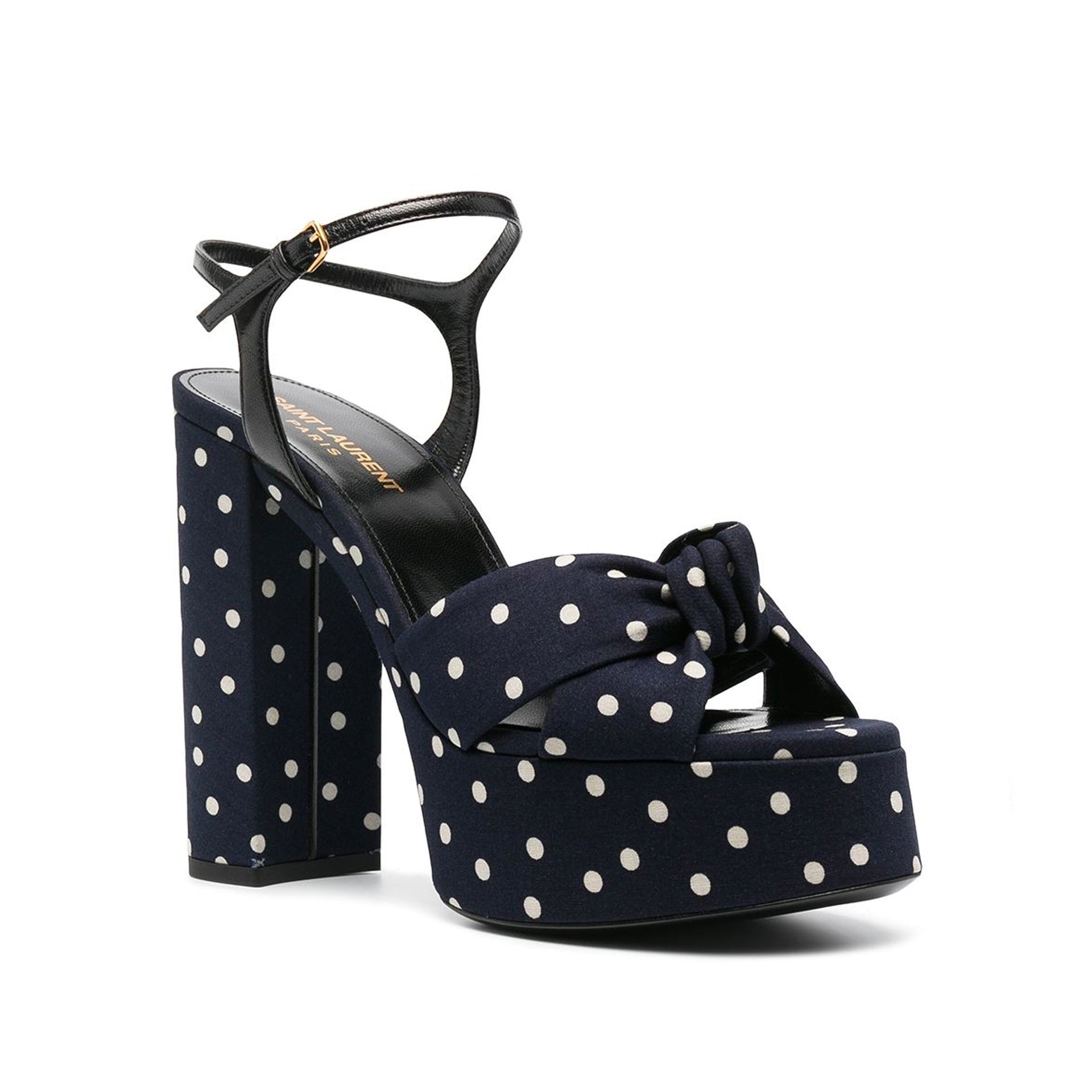 Sandales Saint Laurent Bianca Polka-Dot - Blue - Femme