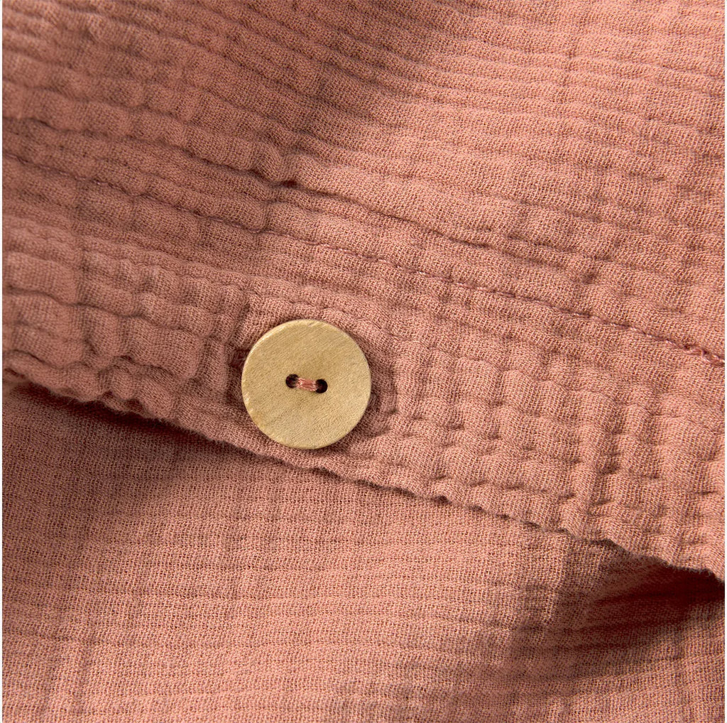 Housses De Couette 100% Gaze De Coton - Rose