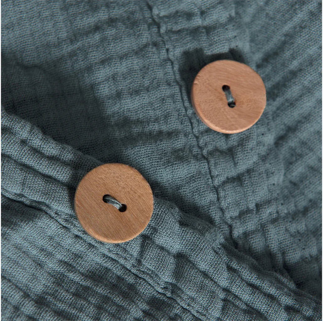 Housses De Couette 100% Gaze De Coton - Bleu