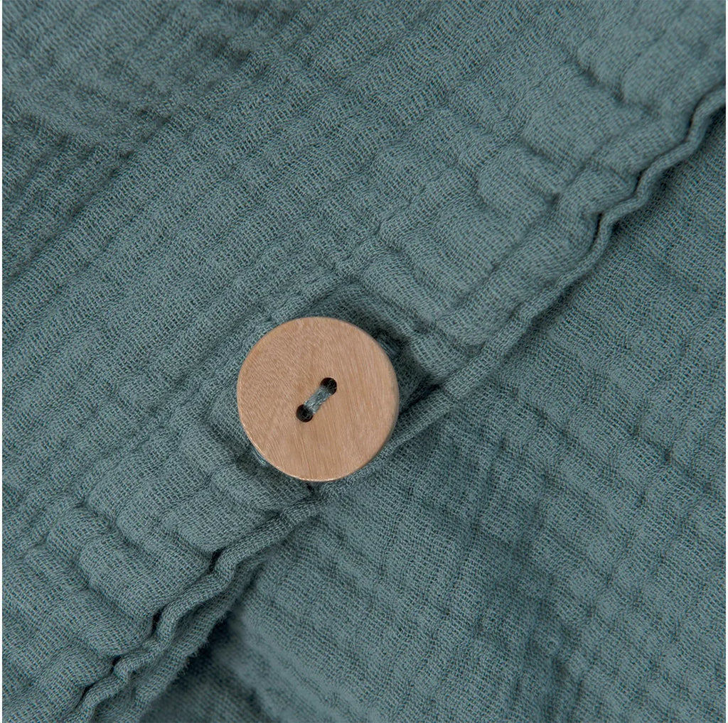 Housses De Couette 100% Gaze De Coton - Bleu