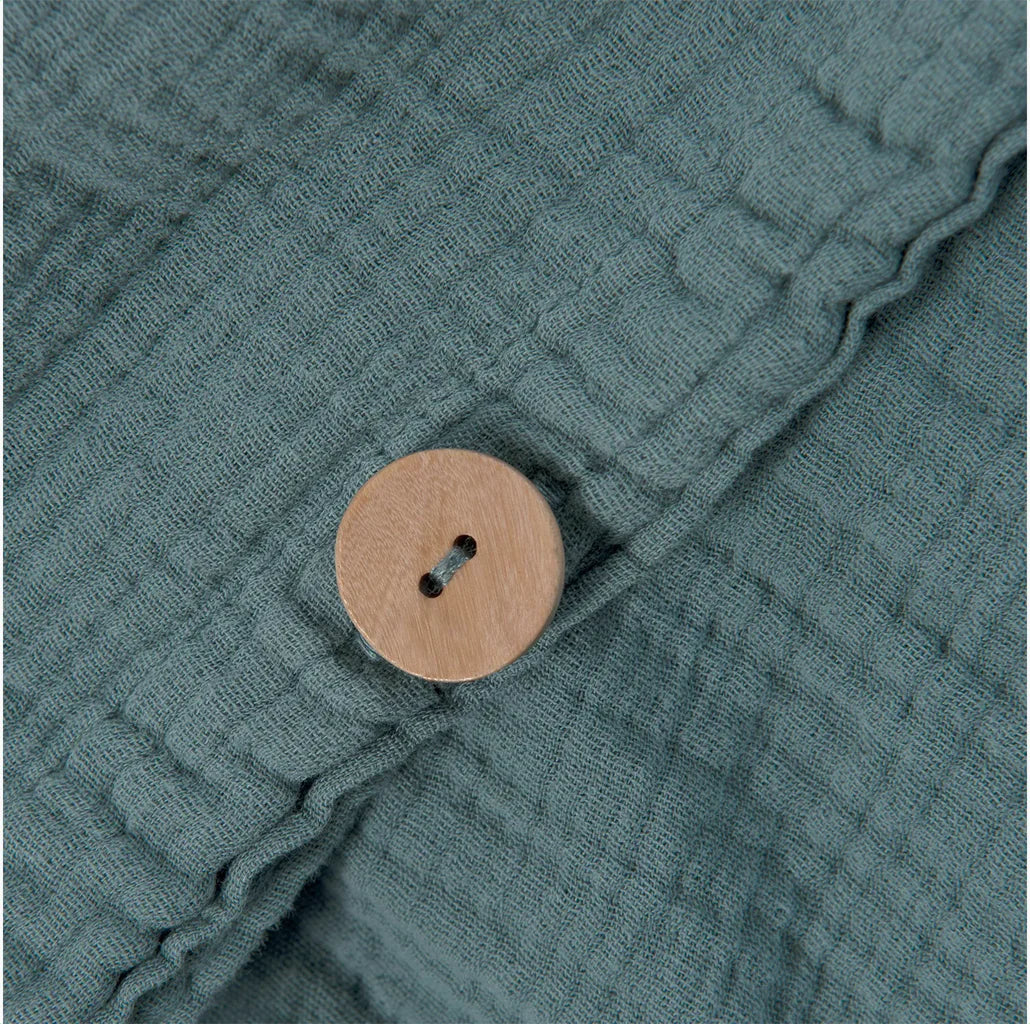 Housses De Couette 100% Gaze De Coton - Bleu