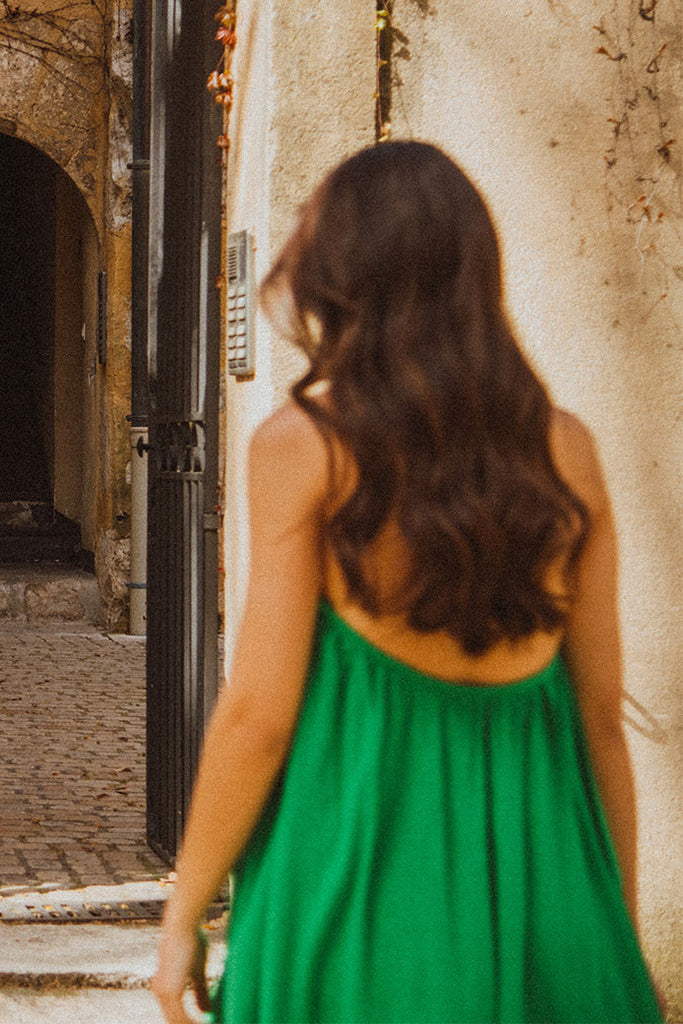 Robe Nanette Lin Viscose Vert