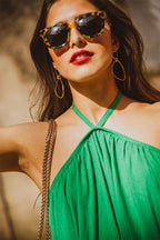 Robe Nanette Lin Viscose Vert