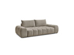 Everest - Canapé Droit Convertible Coffre - Tissu Chiné - 2 Coussins