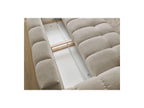 Everest - Canapé Droit Convertible Coffre - Tissu Chiné - 2 Coussins