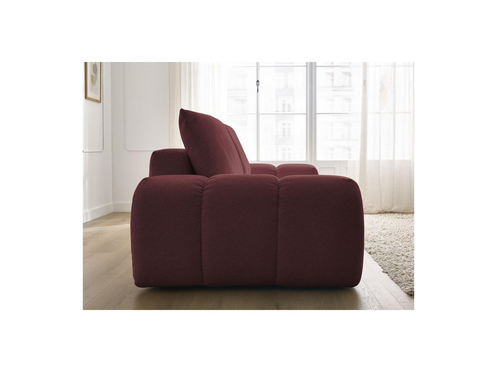 Everest - Canapé Droit Convertible Coffre - Tissu Chiné - 2 Coussins
