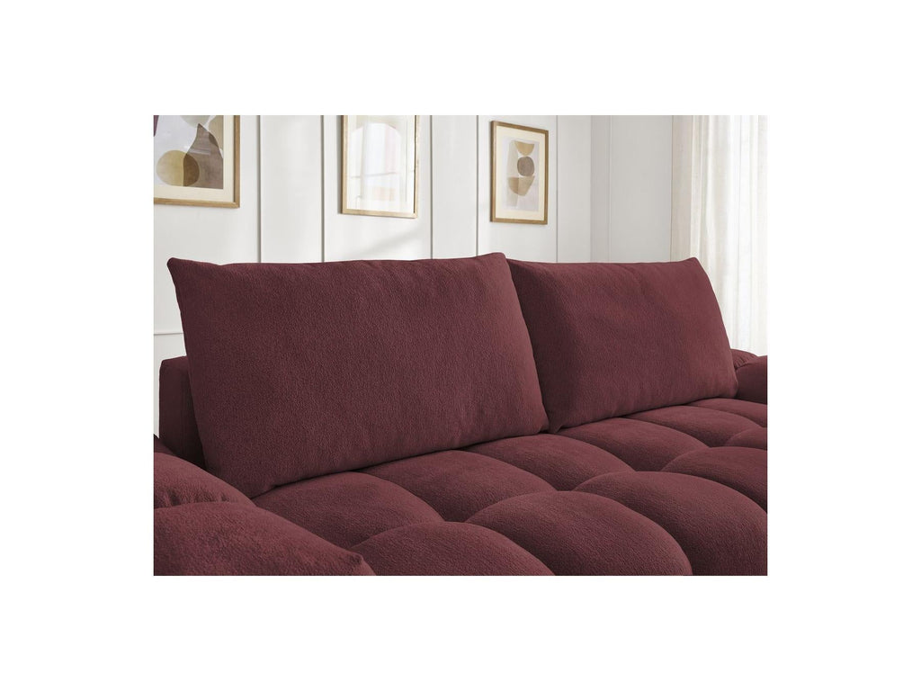 Everest - Canapé Droit Convertible Coffre - Tissu Chiné - 2 Coussins