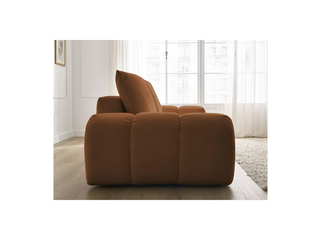 Everest - Canapé Droit Convertible Coffre - Tissu Chiné - 2 Coussins