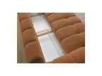 Everest - Canapé Droit Convertible Coffre - Tissu Chiné - 2 Coussins