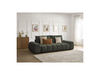Everest - Canapé Droit Convertible Coffre - Tissu Chiné - 2 Coussins