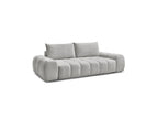 Everest - Canapé Droit Convertible Coffre - Tissu Chiné - 2 Coussins