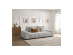 Everest - Canapé Droit Convertible Coffre - Tissu Chiné - 2 Coussins