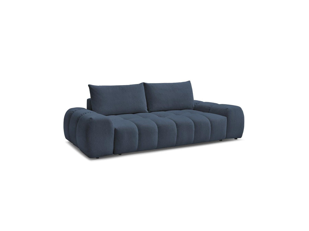 Everest - Canapé Droit Convertible Coffre - Tissu Chiné - 2 Coussins