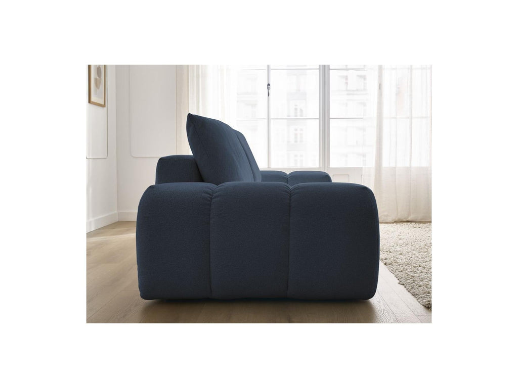 Everest - Canapé Droit Convertible Coffre - Tissu Chiné - 2 Coussins