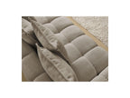 Everest - Canapé Droit Convertible Coffre - Tissu Chiné - 5 Coussins