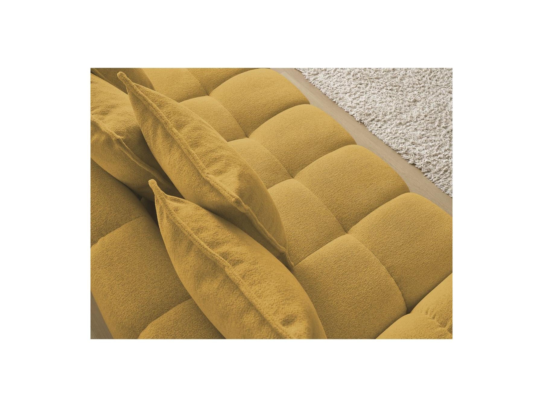Everest - Canapé Droit Convertible Coffre - Tissu Chiné - 5 Coussins