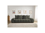 Everest - Canapé Droit Convertible Coffre - Tissu Chiné - 5 Coussins