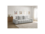 Everest - Canapé Droit Convertible Coffre - Tissu Chiné - 5 Coussins