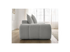 Everest - Canapé Droit Convertible Coffre - Tissu Chiné - 5 Coussins