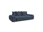 Everest - Canapé Droit Convertible Coffre - Tissu Chiné - 5 Coussins