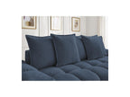 Everest - Canapé Droit Convertible Coffre - Tissu Chiné - 5 Coussins