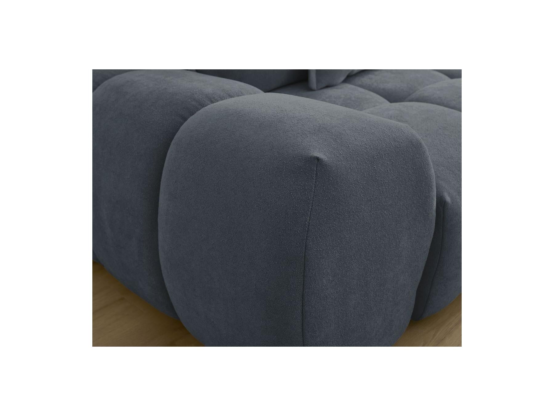 Everest - Canapé Droit Convertible Coffre - Tissu Texturé - 5 Coussins