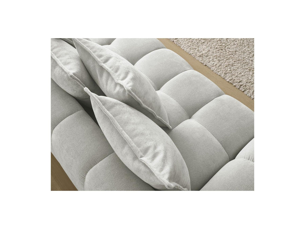 Everest - Canapé Droit Convertible Coffre - Tissu Texturé - 5 Coussins