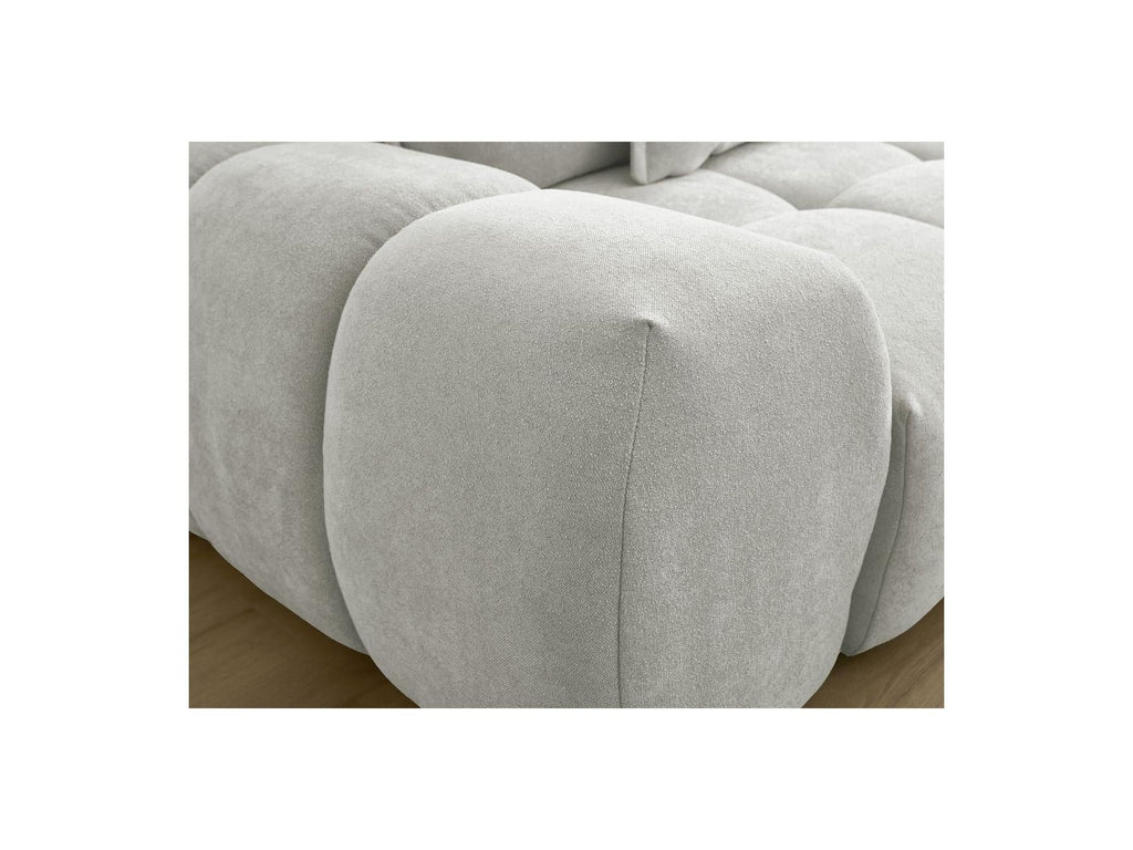 Everest - Canapé Droit Convertible Coffre - Tissu Texturé - 5 Coussins