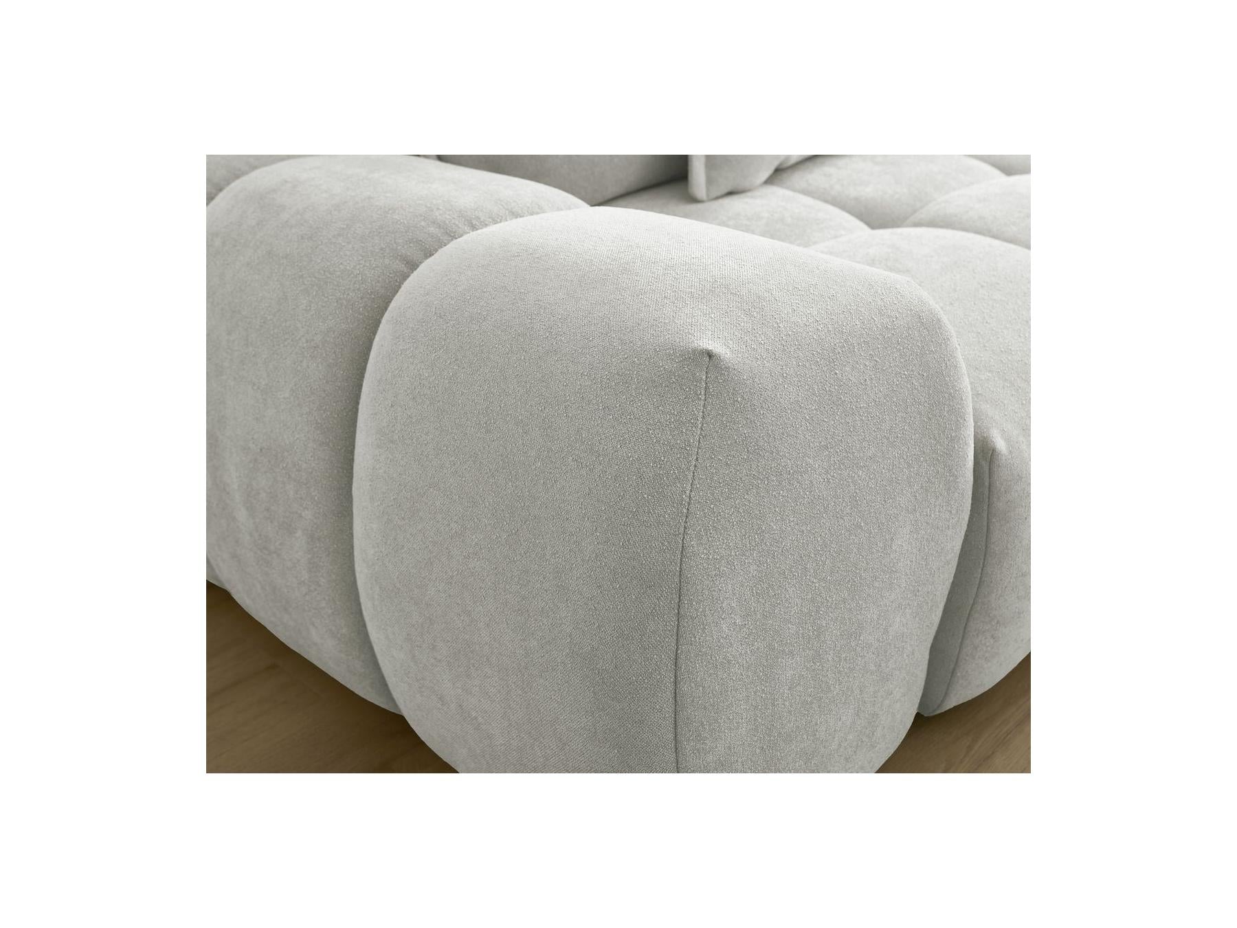 Everest - Canapé Droit Convertible Coffre - Tissu Texturé - 5 Coussins