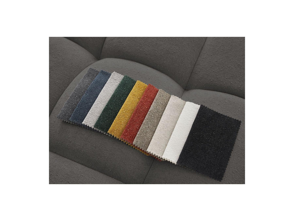 Everest - Canapé Droit Convertible Coffre - Tissu Texturé - 5 Coussins