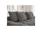 Everest - Canapé Droit Convertible Coffre - Tissu Texturé - 5 Coussins