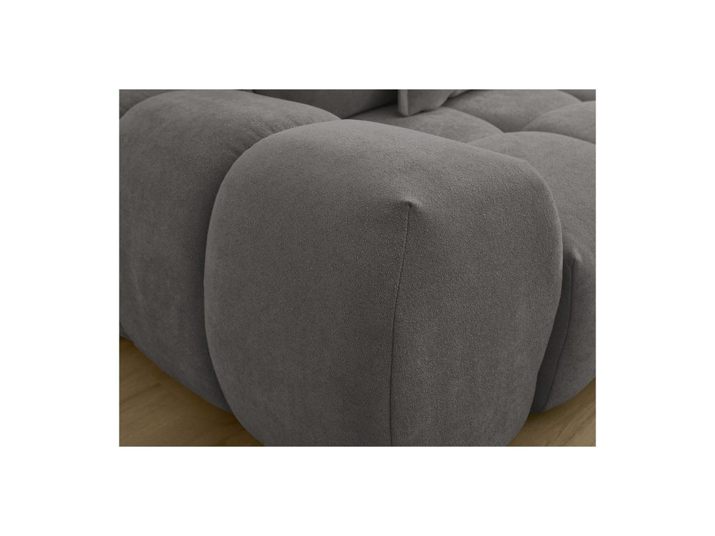 Everest - Canapé Droit Convertible Coffre - Tissu Texturé - 5 Coussins