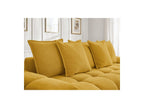 Everest - Canapé Droit Convertible Coffre - Tissu Texturé - 5 Coussins