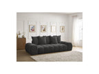 Everest - Canapé Droit Convertible Coffre - Tissu Texturé - 5 Coussins