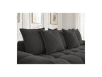 Everest - Canapé Droit Convertible Coffre - Tissu Texturé - 5 Coussins