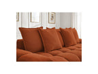 Everest - Canapé Droit Convertible Coffre - Tissu Texturé - 5 Coussins