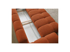 Everest - Canapé Droit Convertible Coffre - Tissu Texturé - 5 Coussins