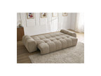 Everest - Canapé Droit Convertible Coffre - Tissu Texturé - 5 Coussins