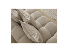 Everest - Canapé Droit Convertible Coffre - Tissu Texturé - 5 Coussins