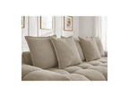 Everest - Canapé Droit Convertible Coffre - Tissu Texturé - 5 Coussins
