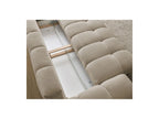 Everest - Canapé Droit Convertible Coffre - Tissu Texturé - 5 Coussins