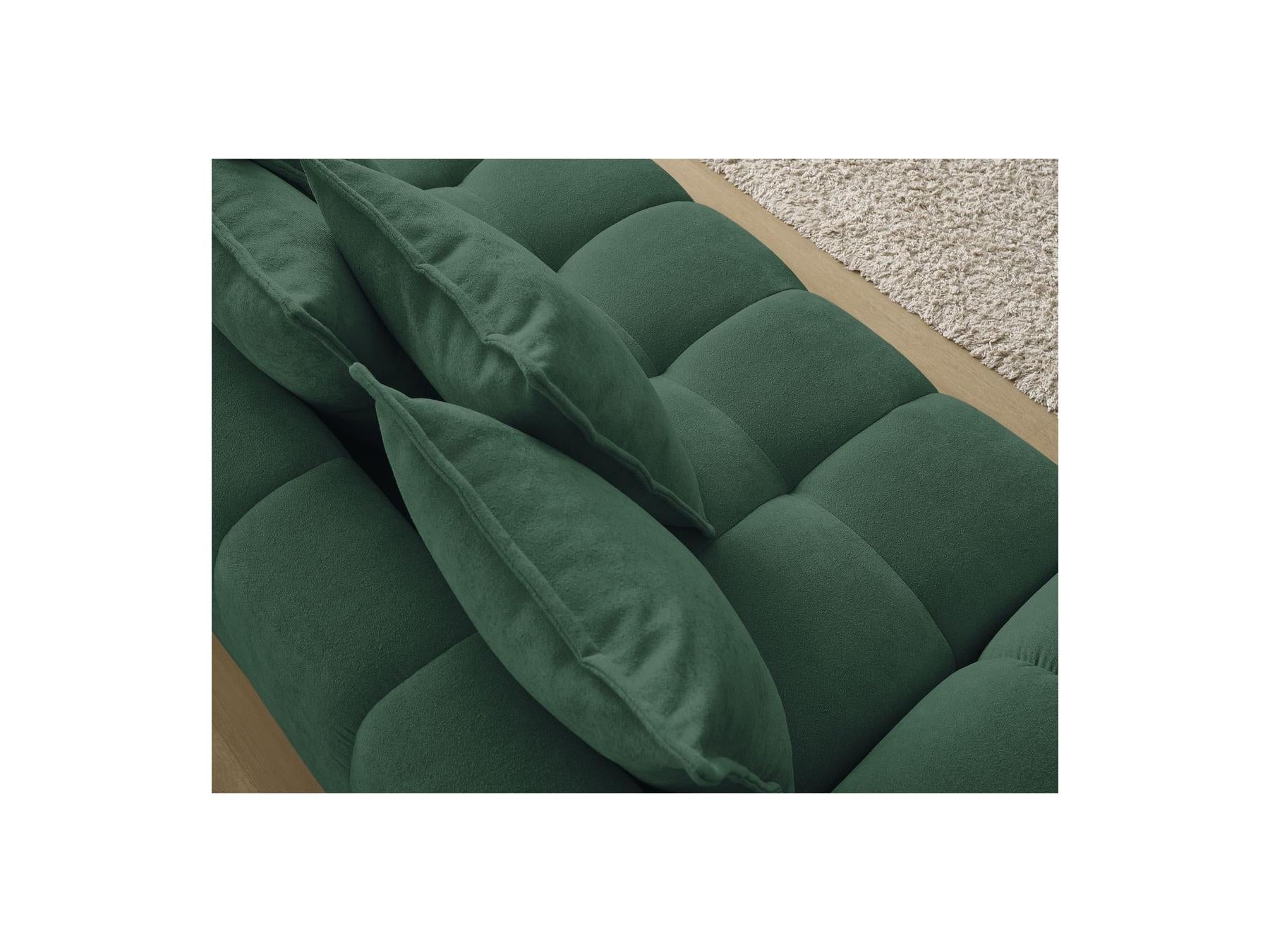 Everest - Canapé Droit Convertible Coffre - Tissu Texturé - 5 Coussins