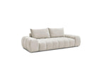 Everest - Canapé Droit Convertible Coffre - Tissu Texturé - 2 Coussins