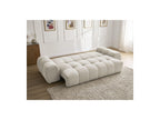 Everest - Canapé Droit Convertible Coffre - Tissu Texturé - 2 Coussins