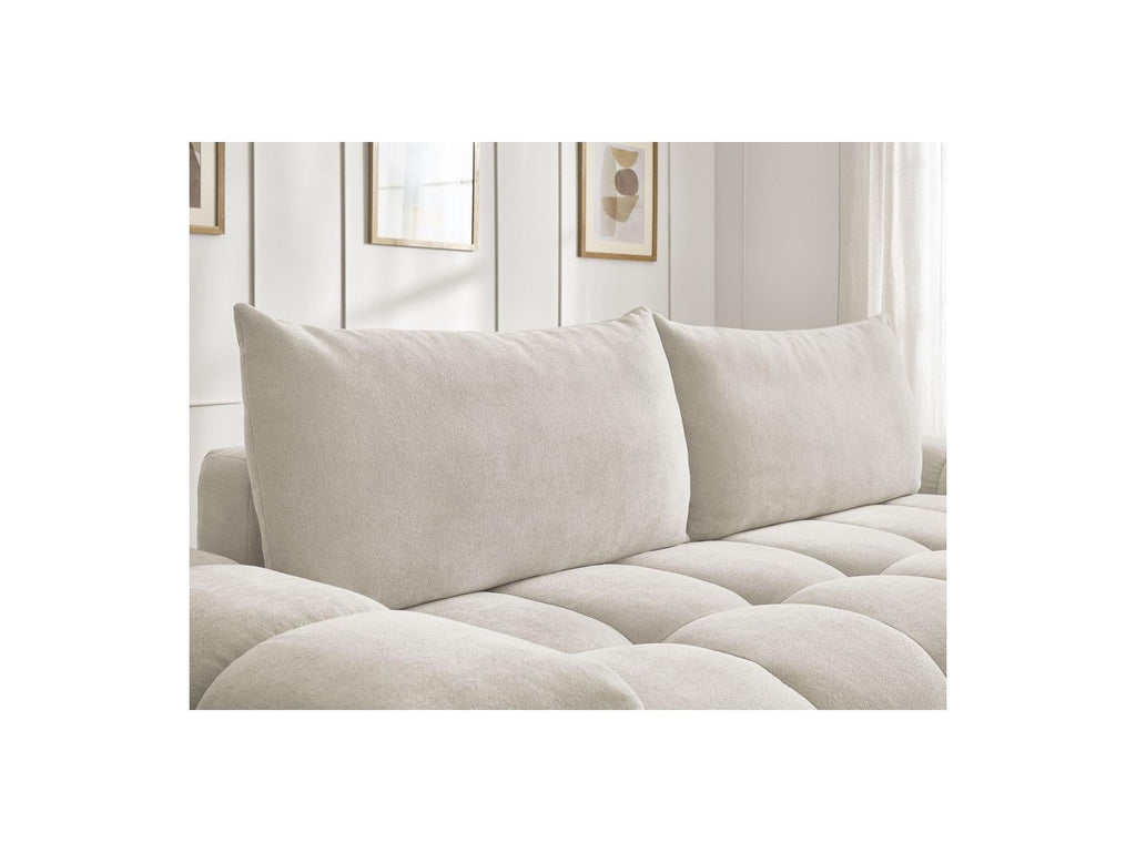 Everest - Canapé Droit Convertible Coffre - Tissu Texturé - 2 Coussins