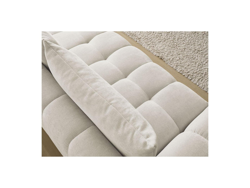 Everest - Canapé Droit Convertible Coffre - Tissu Texturé - 2 Coussins